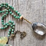 Green Jasper Chandelier Pendant Necklace