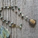 African Turquoise and Arched Buddha Pendant