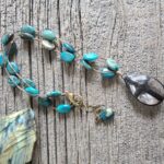 Blue Agate Cross Necklace