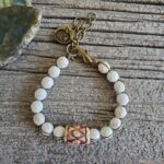 Howlite and Ceramic Bead Bracelet