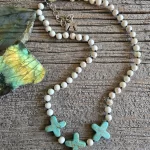 Howlite Cross Necklace