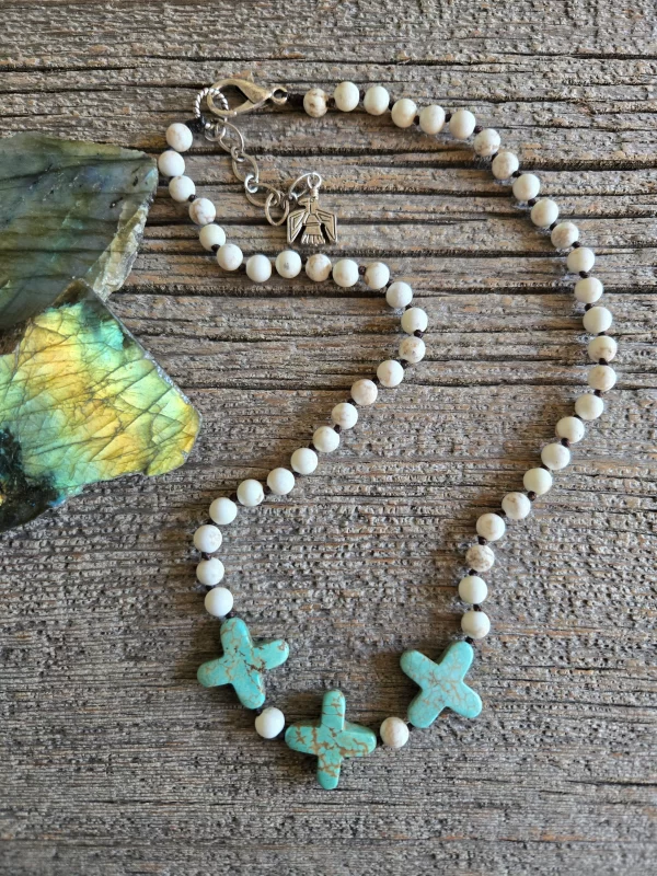 Howlite Cross Necklace