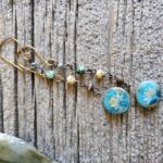 Earthy Lotus Flower Earrings