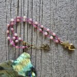 Strawberry Quartz Heart/Cross Necklace