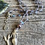 Coated Crystal Mermaid Necklace