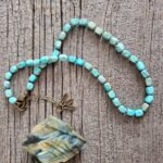 Turquoise Howlite Knotted Necklace