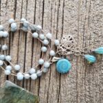Mystic Blue Aquamarine Wrap Bracelet/Necklace