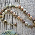 Knotted Jasper Coin Necklace