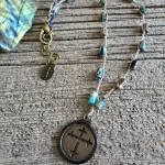 Sea Sediment Cross Necklace