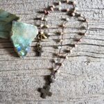 Rustic Jasper Heart/Cross Necklace