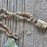 Knotted Jasper Flower Pendant