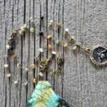 Flower Jade Bee Necklace