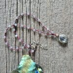 Coated Agate Crystal Necklace