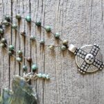 African Turquoise Tribal Pendant Necklace