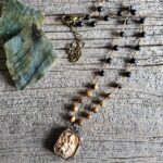 Matte Onyx and Tiger Eye Buddha Necklace