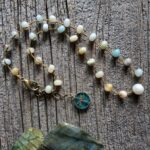 Amazonite and Pearl Necklace
