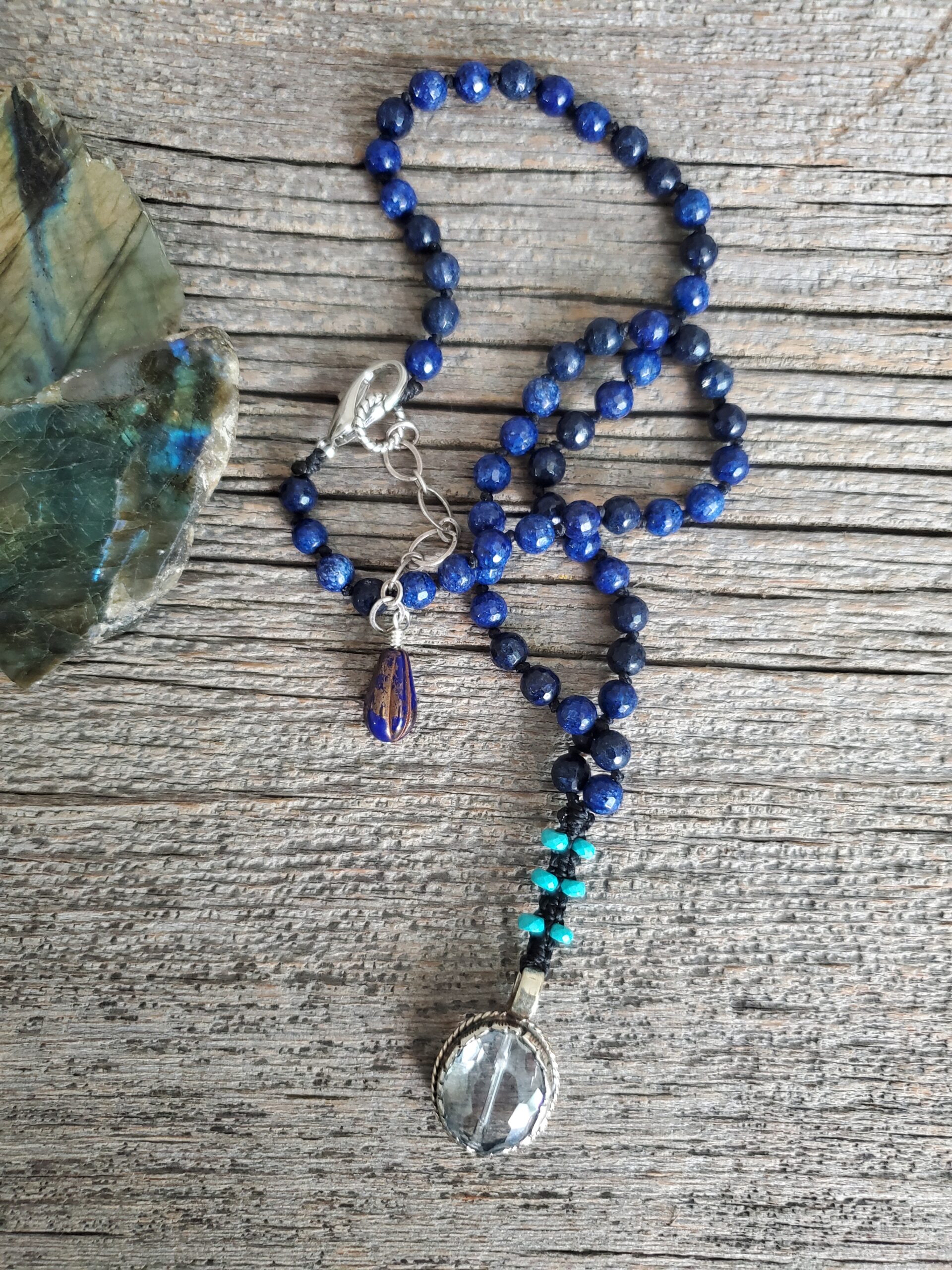 Lapis and Turquoise Crystal Necklace