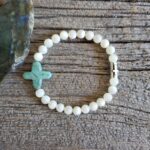 Mother of Pearl Cross Bracelet