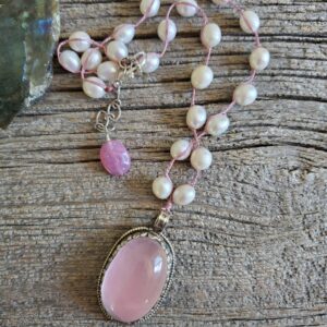 Pearl and Rose Quartz Necklace