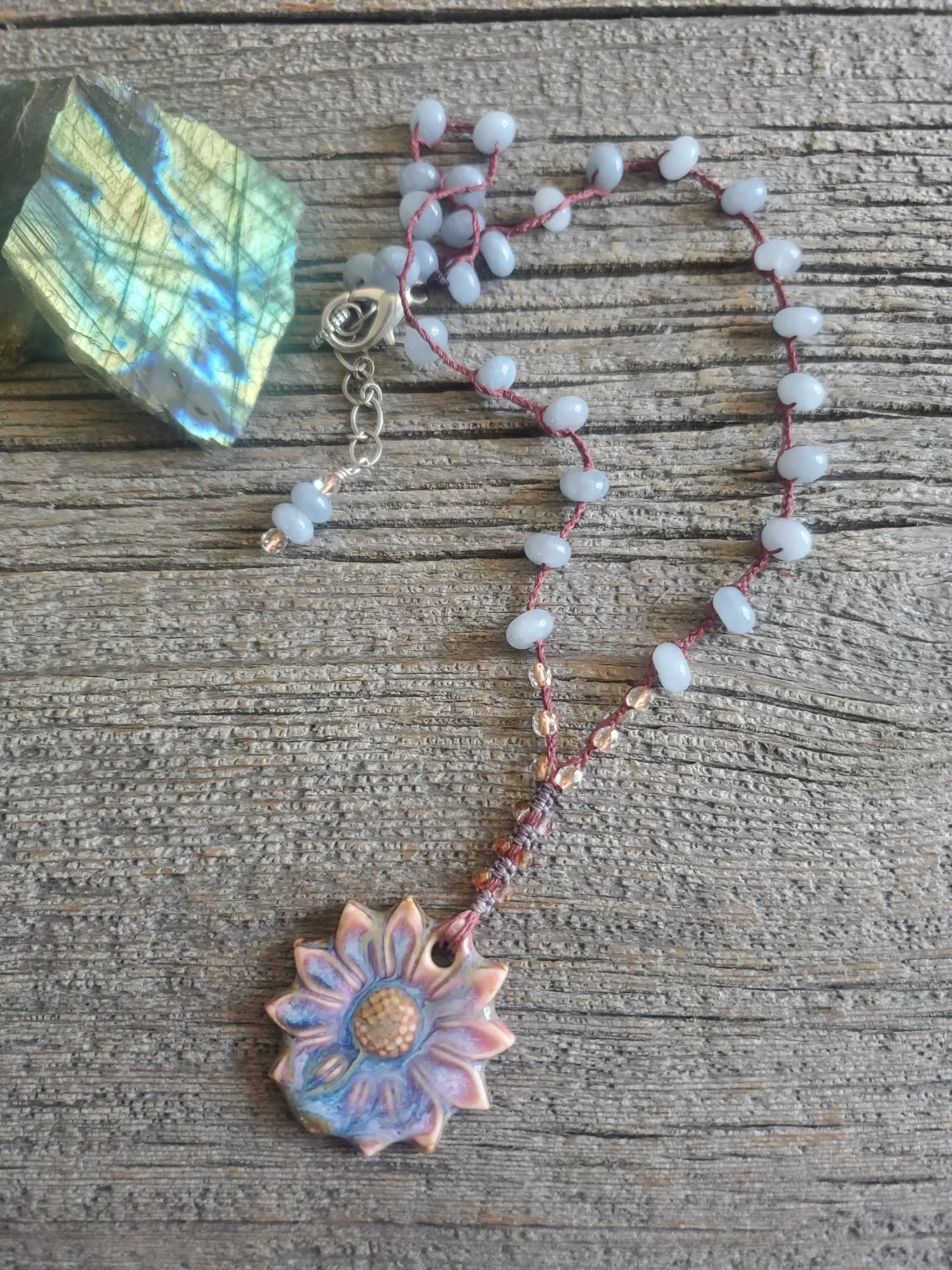 Floral Macrame Necklace