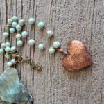 Etched Copper Heart Necklace