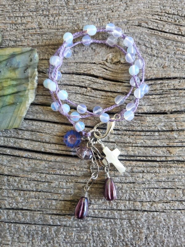 Opalite Lavender Wrap Bracelet/Necklace