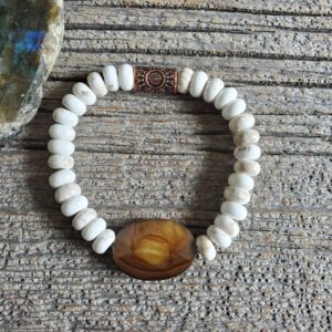 Howlite Rondelle Stretch Bracelet