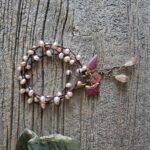 Pink Button Pearl Wrap Bracelet/Necklace