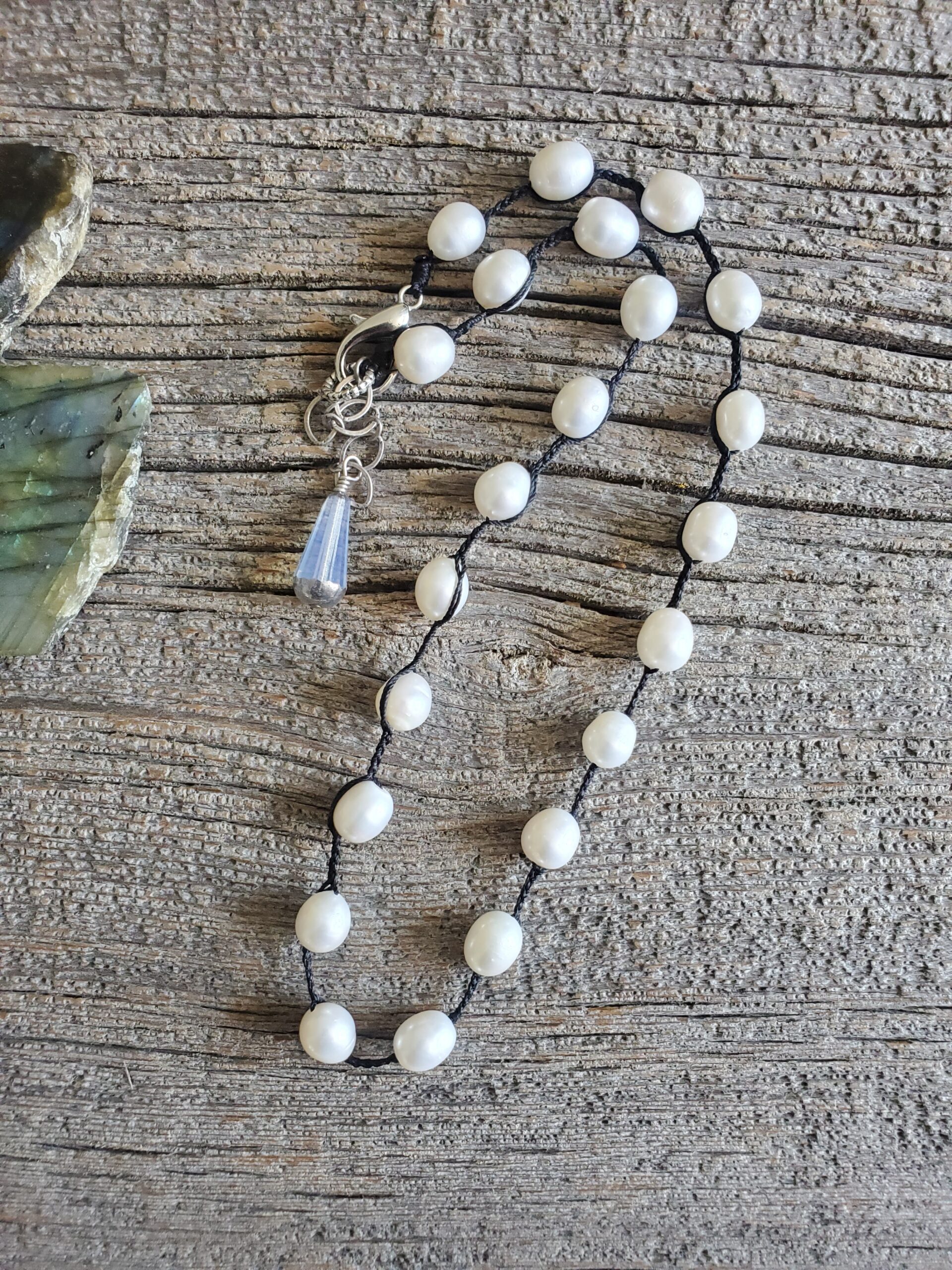 Pearl Tin Cup Style Necklace