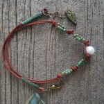 Leather and Pearl Necklace