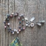 Sparkly Agate Wrap Bracelet/Necklace