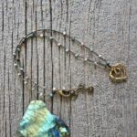 Blue Opal Heart Necklace