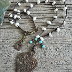Howlite Heart Necklace
