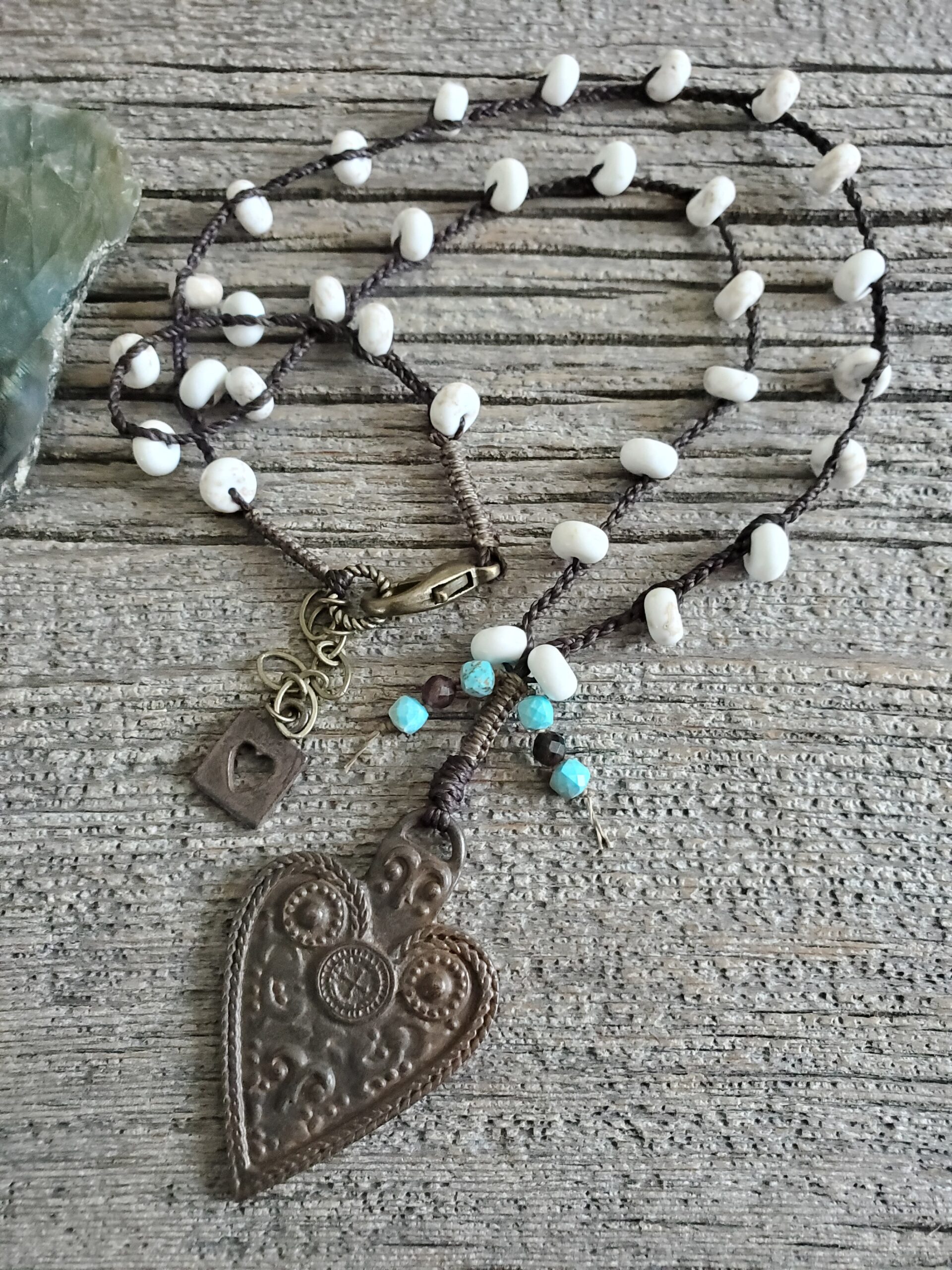Howlite Heart Necklace