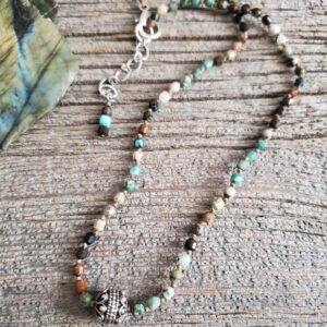 Knotted Vintage Bead Necklace