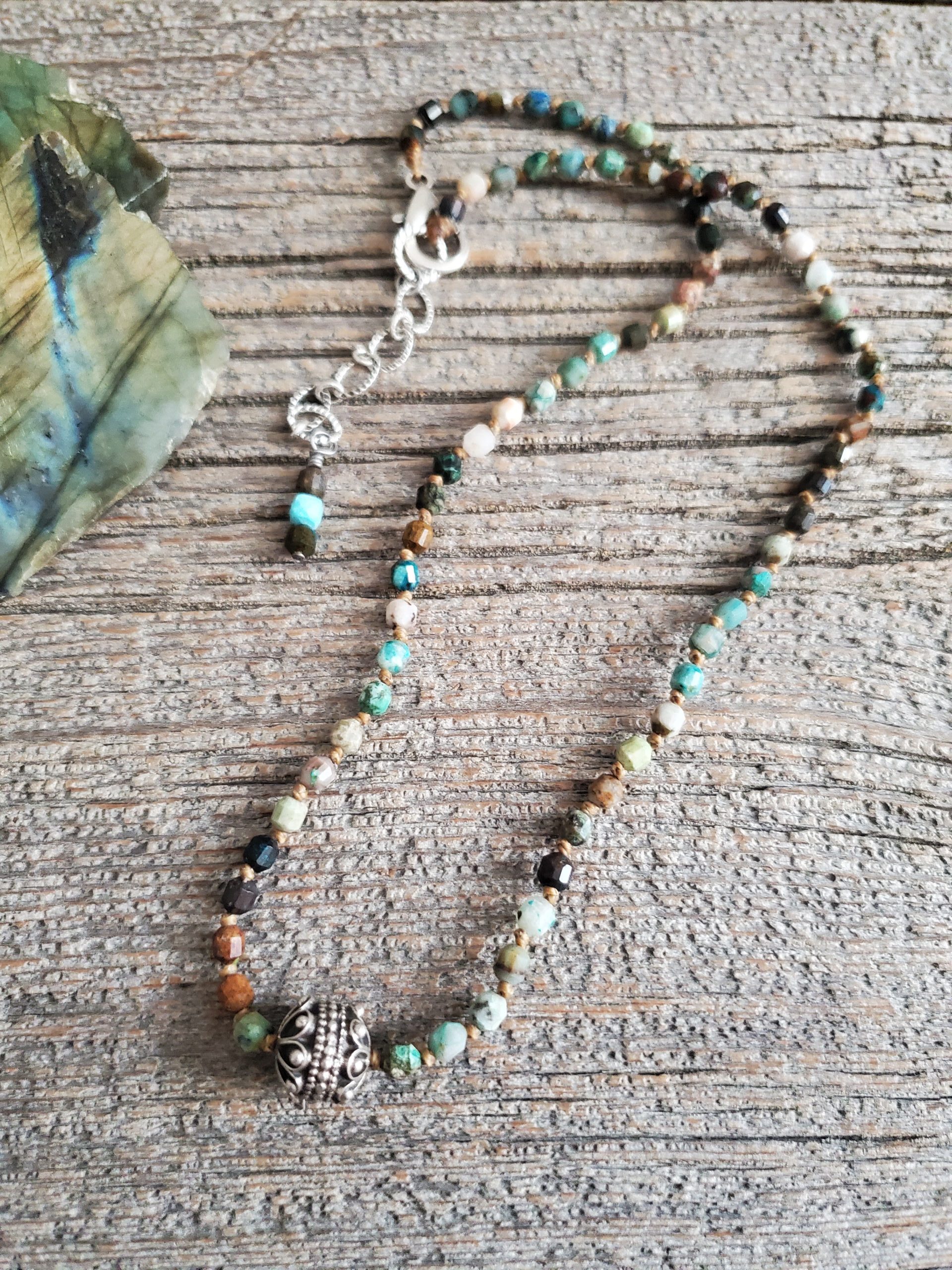 Knotted Vintage Bead Necklace