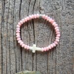 Pink Mother of Pearl Stretch Bracelet