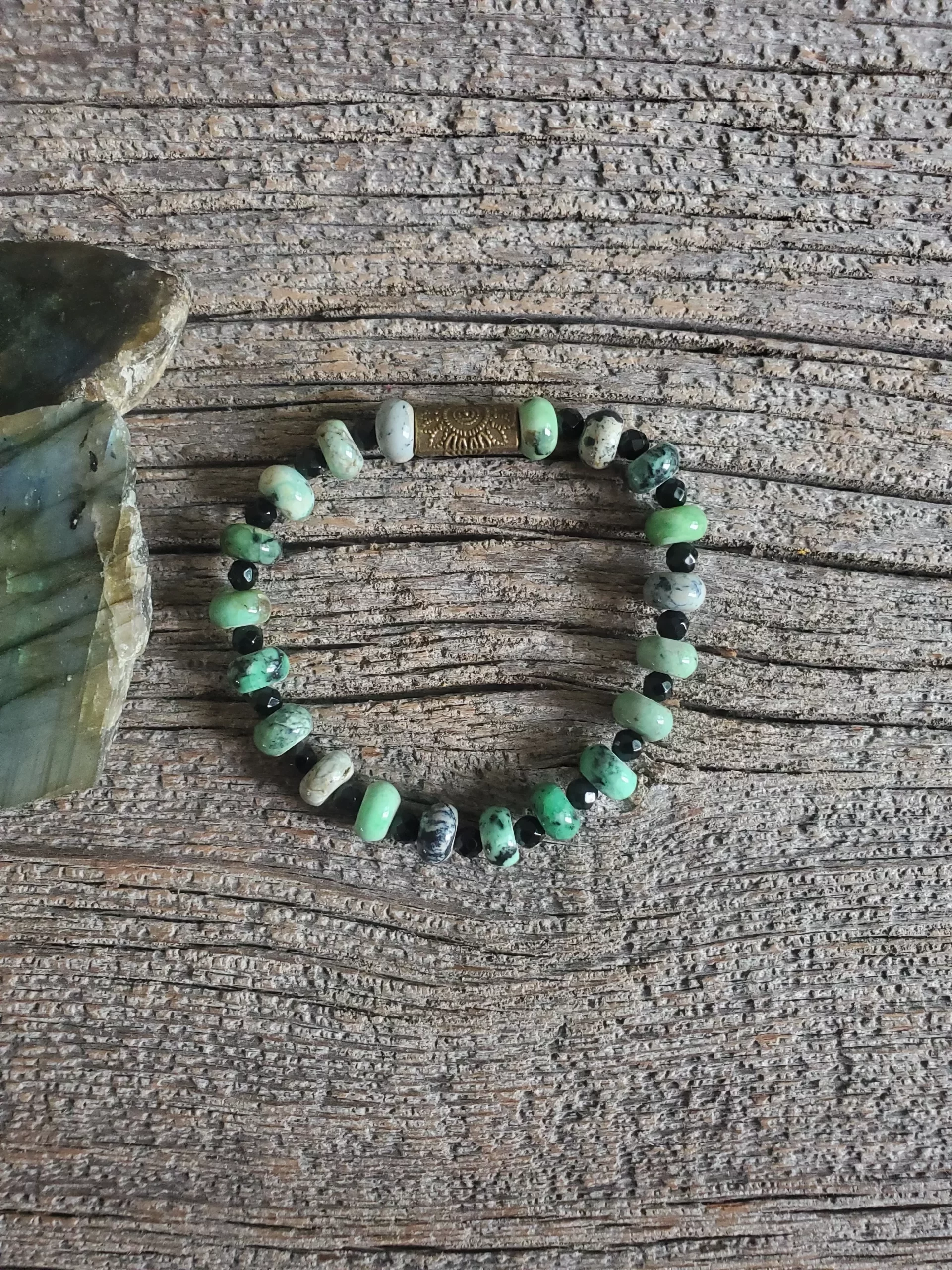 Jasper and Onyx Stretch Bracelet