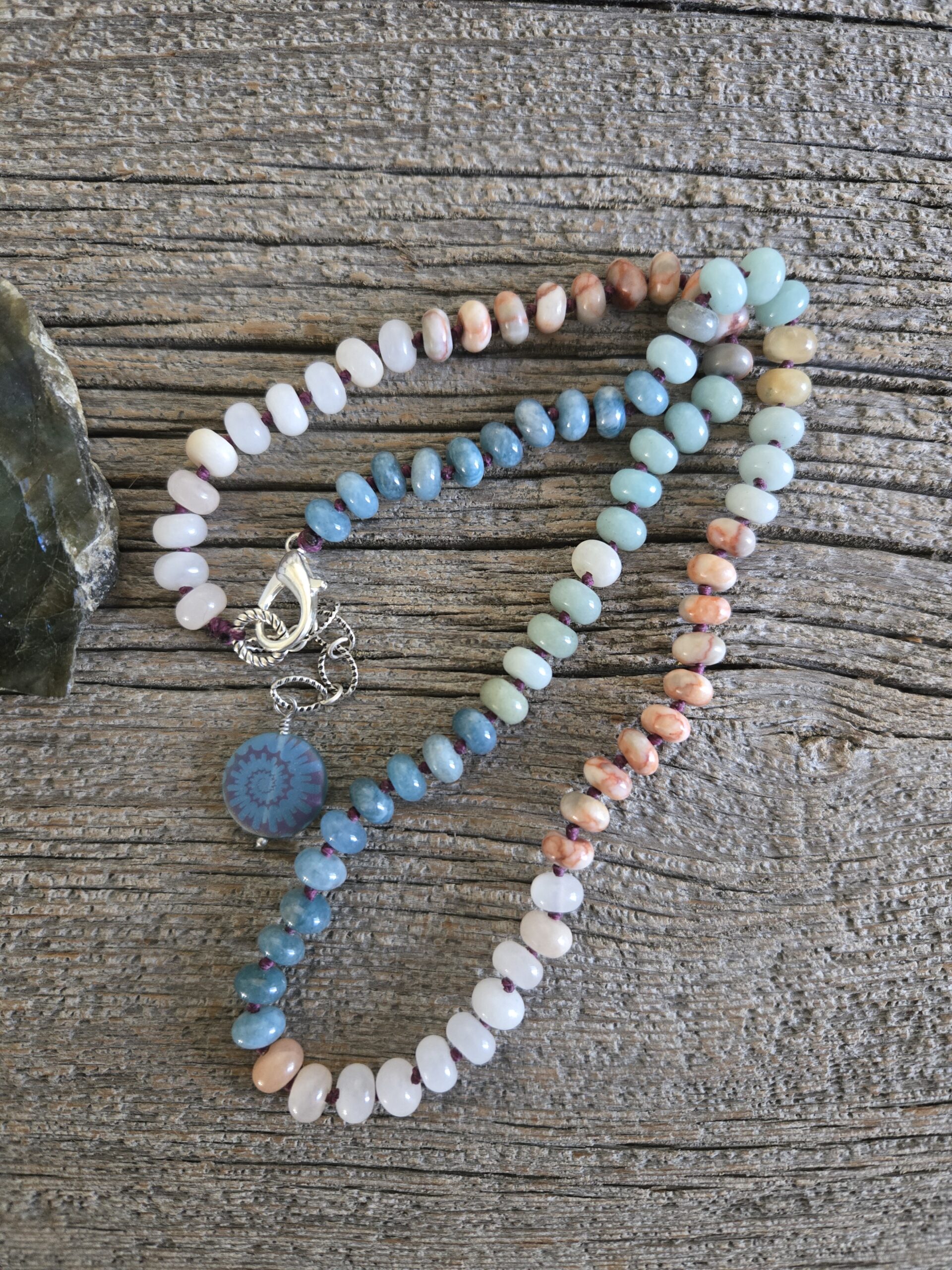 Gemstone Knotted Necklace