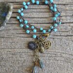 Turquoise Cubed Wrap Bracelet/Necklace