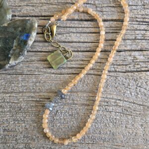Sunstone and Labradorite Beaded Necklace