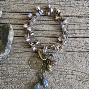 Striped Agate Wrap Bracelet/Necklace