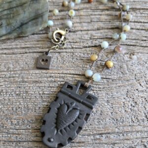 Rustic Shield Necklace