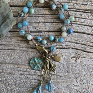 Azurite Wrap Bracelet/Necklace