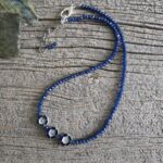 Blue Jade Flower Necklace