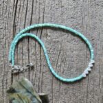 Turquoise Blue Mother of Pearl Necklace