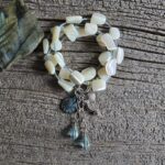Chunky Mother of Pearl Wrap Bracelet/Necklace