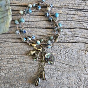 Sea Sediment Jasper Wrap Bracelet/Necklace