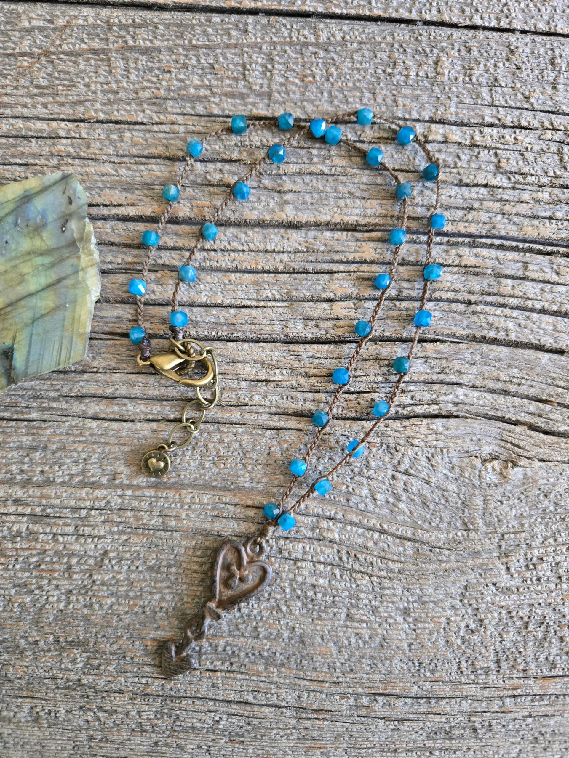 Apatite Heart Necklace