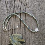 Blue Opal and Mother of Pearl Necklace